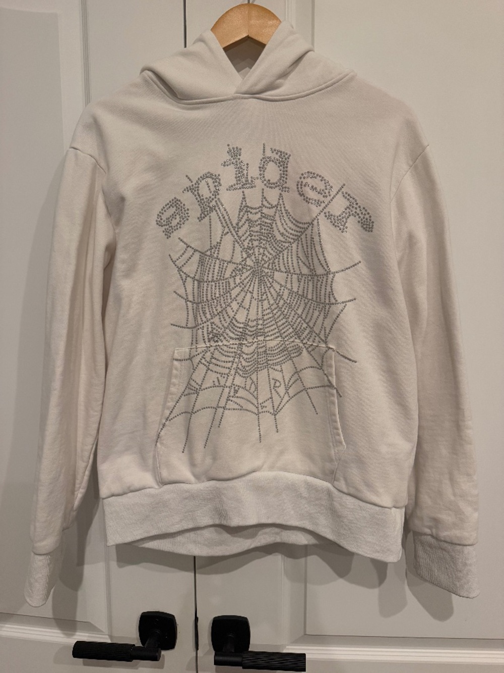 Sp5der OG Rhinestone Spider Web Hoodie